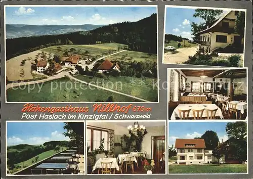 Haslach Kinzigtal Hoehengasthaus Nillhof Panorama Schwarzwald Kat. Haslach Kinzigtal