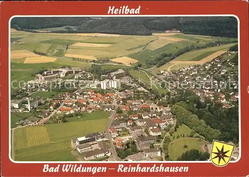 Reinhardshausen Heilbad Fliegeraufnahme Wappen Kat. Bad Wildungen