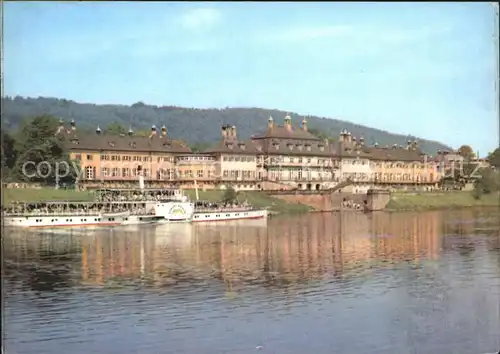 Pillnitz Schloss Pillnitz Elbansicht Fahrgastschiff Kat. Dresden