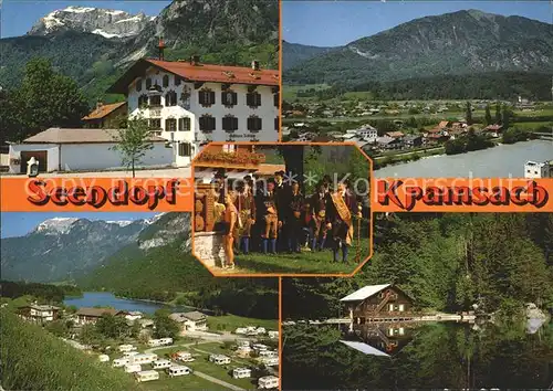 Kramsach Seendorf mit Musikkapelle OT Voldoepp Voldoepper Spitze Campingplaetze am Reintalersee und Bergisteinersee Kat. Kramsach