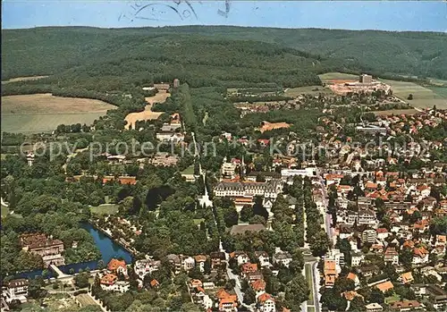 Bad Pyrmont Schloss Bomberg Alle Sanatorium DAK Kurcenter Fliegeraufnahme Kat. Bad Pyrmont