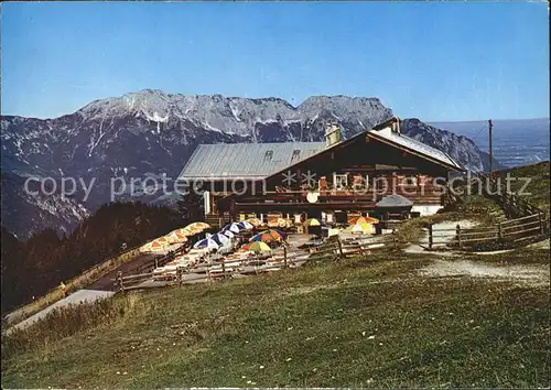 Oberau Berchtesgaden Rossfeld Skihuette Terrasse Kat. Berchtesgaden