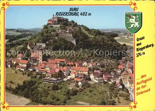 Riegersburg mit Burg Riegersburg Fliegeraufnahme Kat. Riegersburg