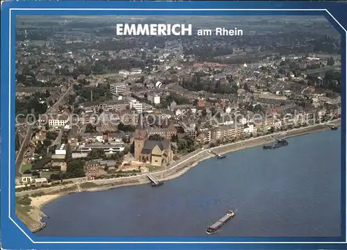 Emmerich Rhein Fliegeraufnahme Kat. Emmerich am Rhein