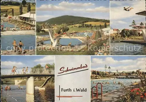 Furth Wald Neues Schwimmbad Sprungturm Bruecke Kat. Furth im Wald