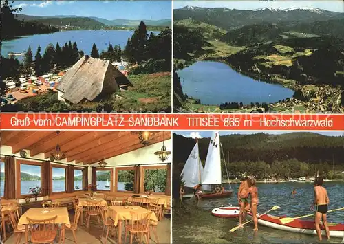 Titisee Campingplatz Sandbank Restaurant Gastraum Bootspartie Kat. Titisee Neustadt