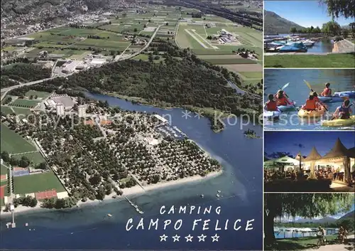 Tenero Lago Maggiore Camping Campo Felice Fliegeraufnahme Details Kat. Tenero