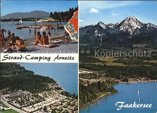 Faakersee Strand Camping Arneit Fliegeraufnahme Kat. Villach