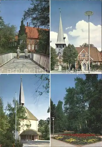 Bergedorf Hamburg Bruecke Kirchen Parkanlage Kat. Hamburg