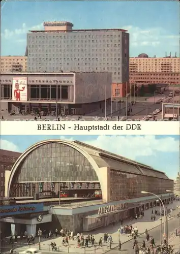 Berlin Hotel Berolina und Kino International Bahnhof Alexanderplatz Kat. Berlin