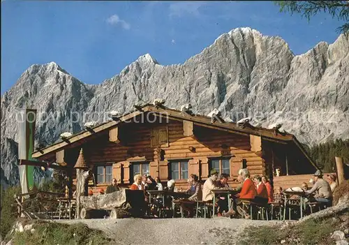 Ramsau Dachstein Steiermark Jausenstation Brandalm Terrasse Kat. Ramsau am Dachstein