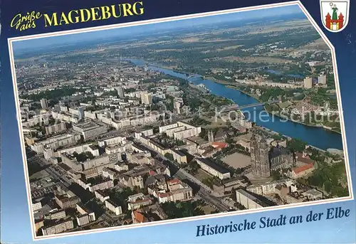 Magdeburg Elbe Fliegeraufnahme Kat. Magdeburg