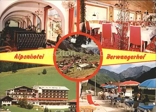 Berwang Tirol Alpenhotel Berwanger Hof Arkaden Speisesaal Terrasse Kat. Berwang