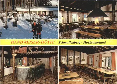 Schmallenberg Handweiser Huette Gastraum Bar Gesellschaftsraum Kat. Schmallenberg