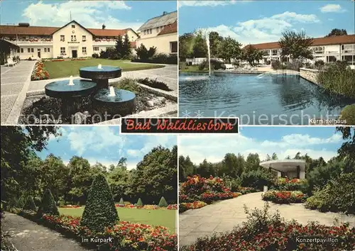 Bad Waldliesborn Badehaus Kurmittelhaus Kurpark Konzertpavillon Kat. Lippstadt