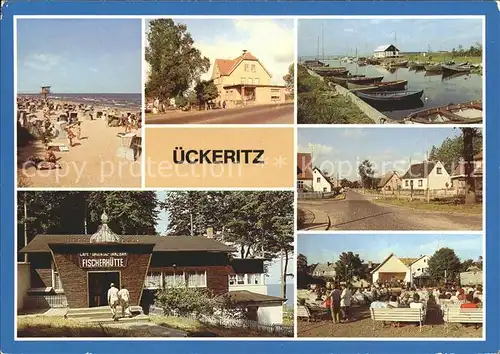 ueckeritz Usedom Strandpartie Ratscafe Bootshafen Hauptstr Fischerhuette Kurplatz Kat. ueckeritz Usedom