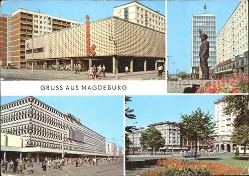 Magdeburg Kinderkrankenhaus Karl Marx Str Weinert Denkmal Haus des Lehrers Centrum Warenhaus Kat. Magdeburg