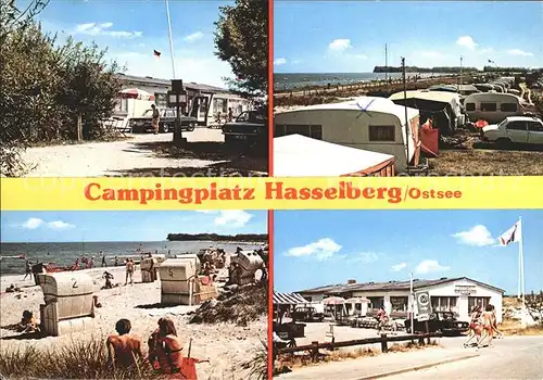 Hasselberg Ostsee Campingplatz Strandpartie SB Laden Restaurant Kat. Hasselberg