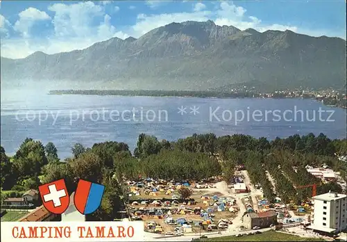 Tenero Camping Tamaro Fliegeraufnahme Kat. Tenero