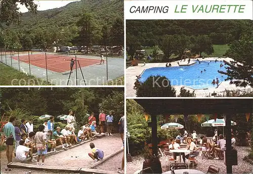 Argentat Camping Le Vaurette Tennis und Bouleplatz Swimmingpool Freiterrasse Kat. Argentat