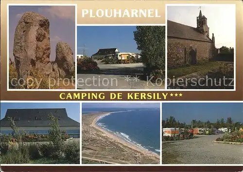 Plouharnel Camping de Kersily Felsen Kirche Vue aerienne Kat. Plouharnel