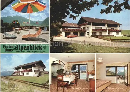 Meilingen Ferienhaus Alpenblick Fruehstueckszimmer Gaestezimmer Kat. Pfronten