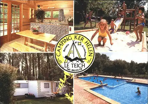 Le Teich Camping Ker Helen Spielplatz Kind Kat. Le Teich