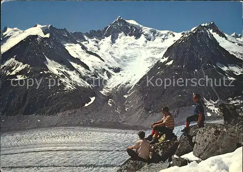 Eggishorn Gr Aletschgletscher Geisshorn Aletschhorn Jungfrau Kat. Eggishorn