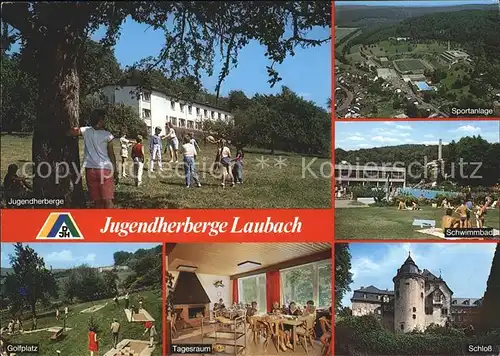 Laubach Hessen Jugendherberge Sportanlage Schwimmbad Schloss Golfplatz / Laubach /Giessen LKR