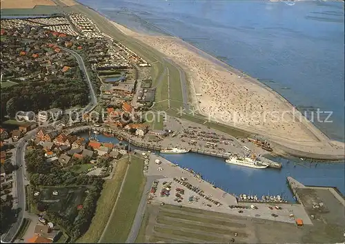 Neuharlingersiel Fliegeraufnahme Kurbad Hafen Kat. Neuharlingersiel