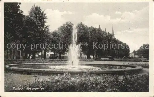 Rostock Mecklenburg Vorpommern Rosengarten Springbrunnen Kat. Rostock