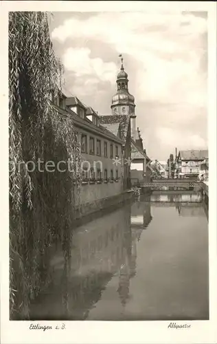 kf09608 Ettlingen Albpartie Kirche Kat. Ettlingen