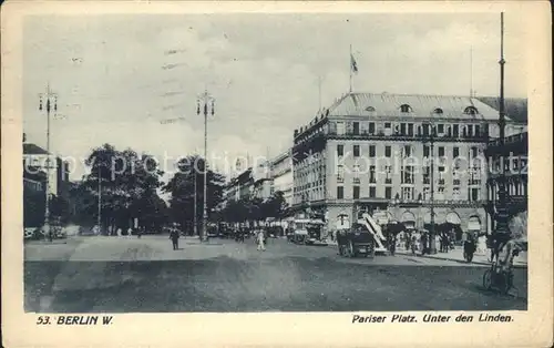 Berlin Pariser Platz Unter den Linden Kat. Berlin