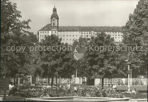 Rudolstadt Wilhelm Pieck Platz mit Heidecksburg Kat. Rudolstadt