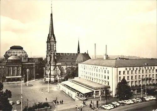 Karl Marx Stadt HO Hotel und Gaststaette Chemnitzer Hof Kirche Kat. Chemnitz