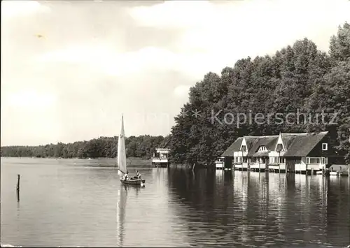 Wusterhausen Dosse Bootshaeuser am Klempowsee Kat. Wusterhausen Dosse