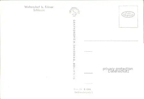 Woltersdorf Erkner Schleuse Frachter / Woltersdorf Erkner /Oder-Spree LKR