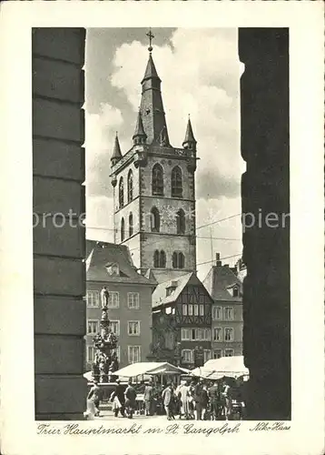 Trier Hauptmarkt mit St Gangolph Kat. Trier