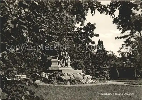 Neuruppin Fontane Denkmal Kat. Neuruppin
