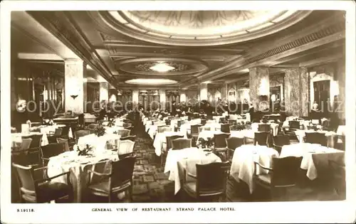 London Strand Palace Hotel Restaurant Kat. City of London