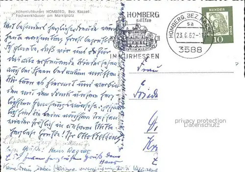 Homberg Efze Fachwerkhaeuser Marktplatz Fliegeraufnahme Kat. Homberg (Efze)