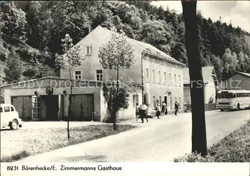 Baerenhecke Zimmermanns Gasthaus Kat. Glashuette Sachsen
