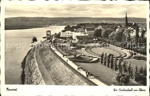 Neuwied Rhein Gartenstadt Panorama Kat. Neuwied