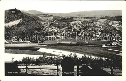 Porta Westfalica Panorama vom Kaiser Wilhelm Denkmal Hausberge Kat. Porta Westfalica