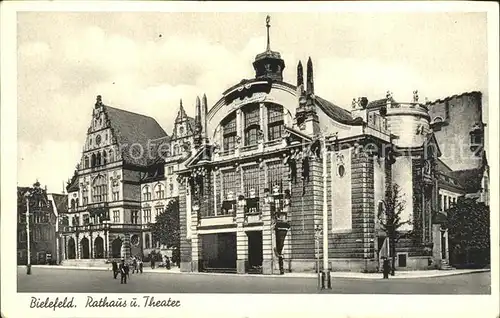 Bielefeld Rathaus und Theater Kat. Bielefeld