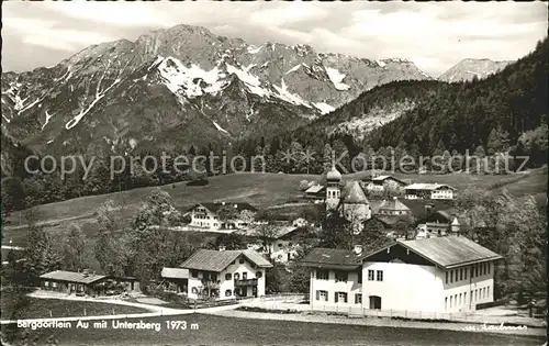Au Berchtesgaden Bergdoerflein mit Untersberg Kat. Berchtesgaden