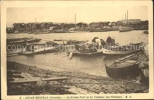 Gujan Mestras Le Grand Port et les Cabanes des Pecheurs Kat. Gujan Mestras