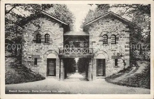Saalburg Taunus Roemerkastell Porta Praetoria von innen Kat. Wehrheim