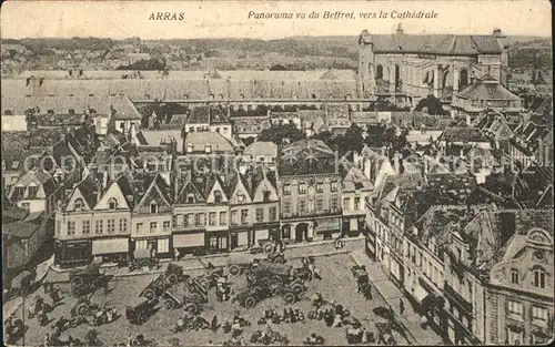 Arras Pas de Calais Panorama vu du Beffroi vers la Cathedrale Kat. Arras