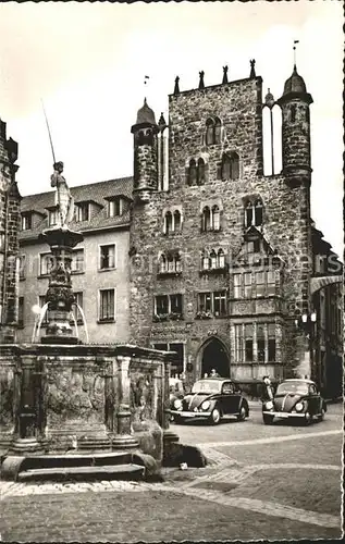 Hildesheim Rathaus Brunnen mit Tempelhaus Kat. Hildesheim